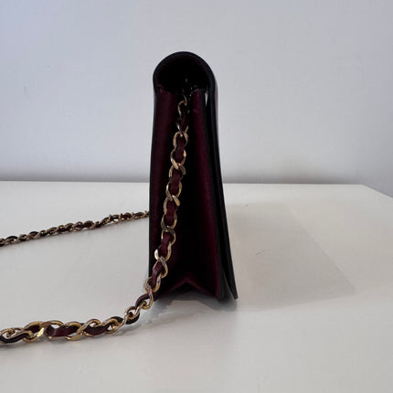 Sac Chanel Épaule Vintage Bordeaux