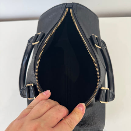 Sac Louis Vuitton Speedy 30 Cuir Épi Noir