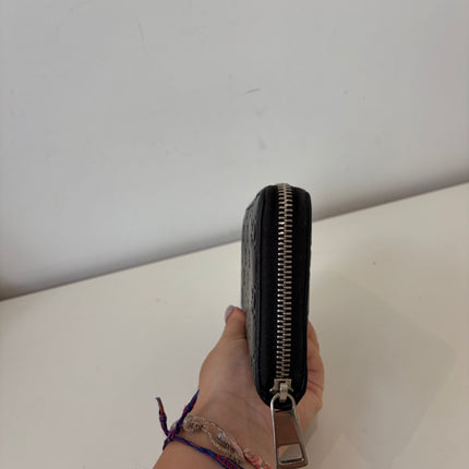 Portefeuille Gucci GG zippé cuir noir