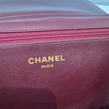 Sac Chanel Épaule Vintage Bordeaux