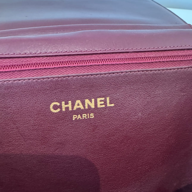Sac Chanel Épaule Vintage Bordeaux