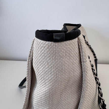 Sac Chanel Deauville medium toile écrue