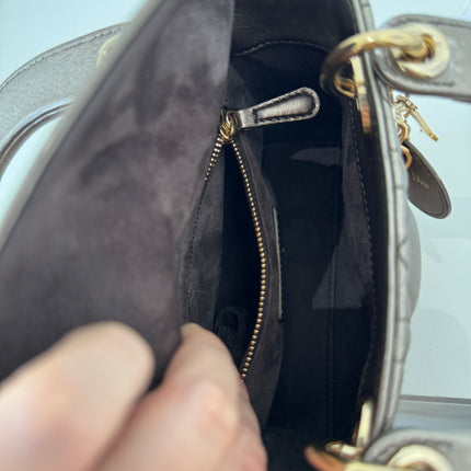 Sac Dior Mini Lady Dior bandoulière Mordoré