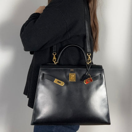 Kelly 32 Hermès Box Noir