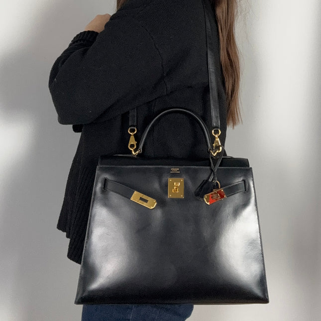 Kelly 32 Hermès Box Noir