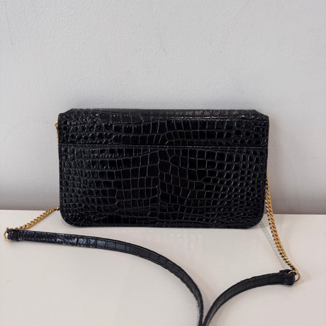 Sac saint Laurent Phone case enbossé crocodile