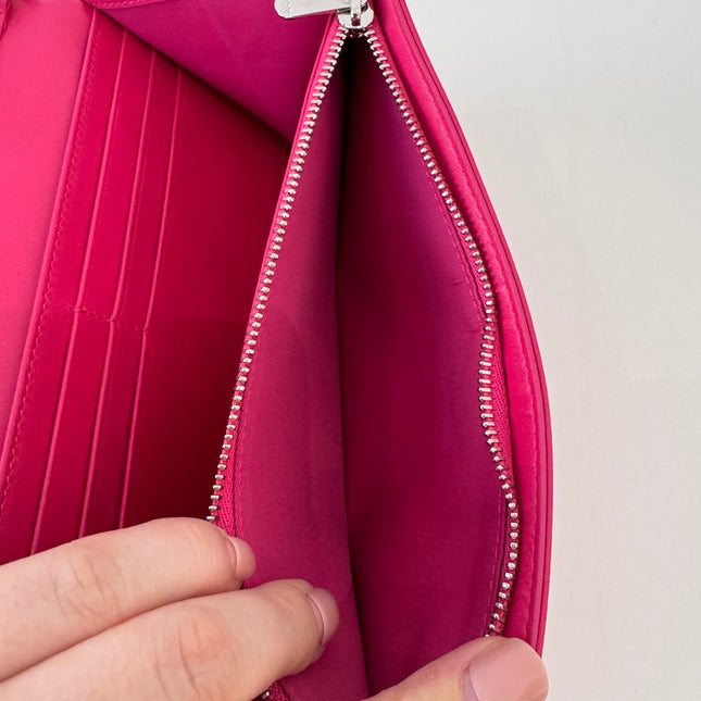 Sac Dior Wallet on chain Diorama rose fushia