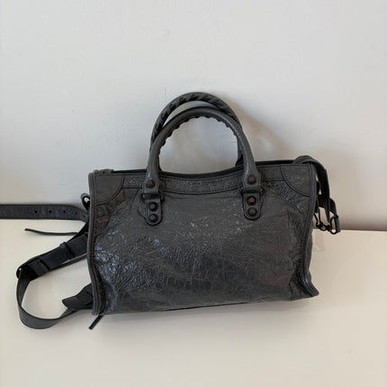 Sac Balenciaga City Small gris foncé