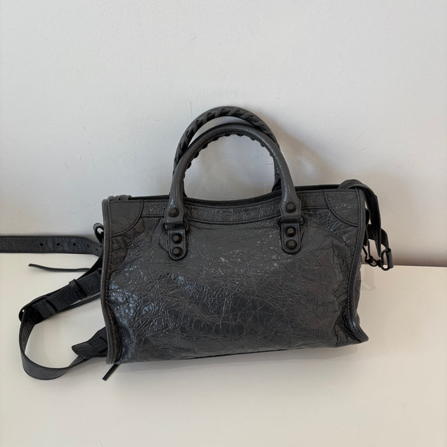 Sac Balenciaga City Small gris foncé