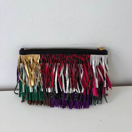 Pochette Saint Laurent à franges