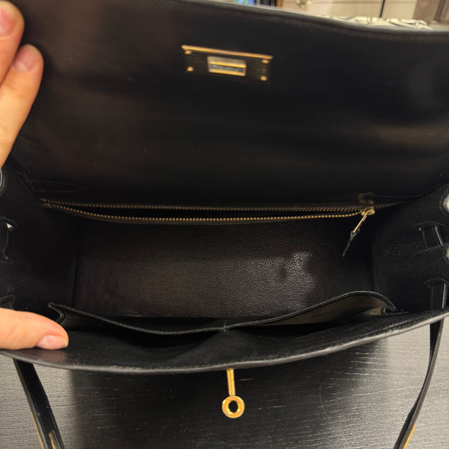Kelly 32 Hermès Box Noir