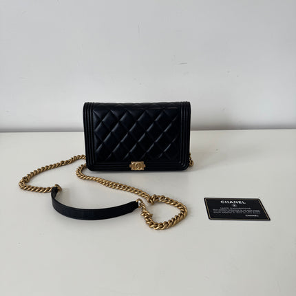 Sac Chanel Wallet on Chain Boy Noir