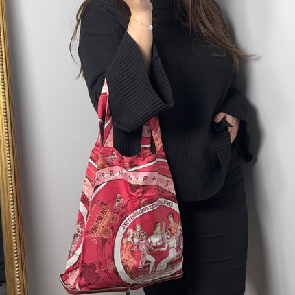 Sac Hermès en soie Jeu des Omnibus