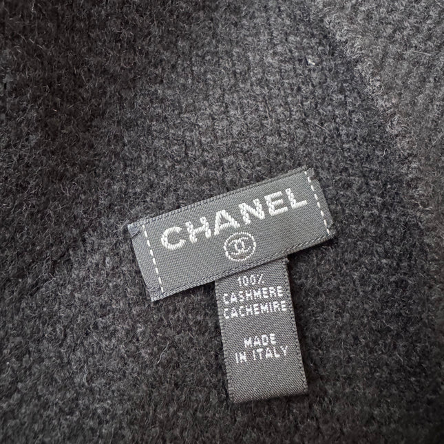 Écharpe Chanel Cachemire Noire