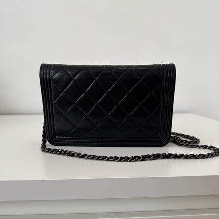 Sac Chanel Wallet on chain Boy Noir