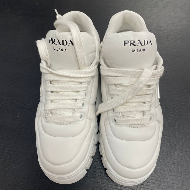 Basket Prada en cuir blanc T36