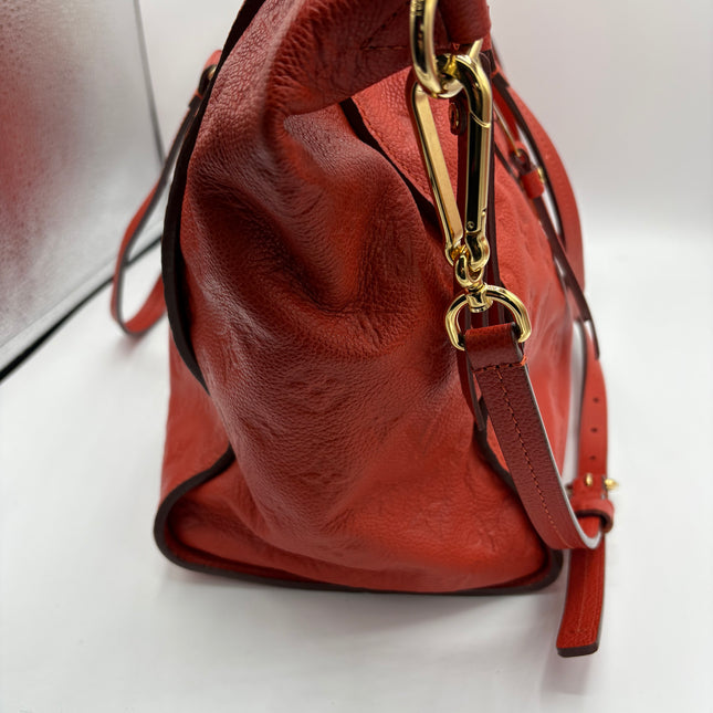 Sac Louis Vuitton Lumineuse cuir empreinte rouge
