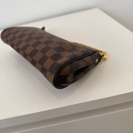 Sac pochette Eva damier ébène