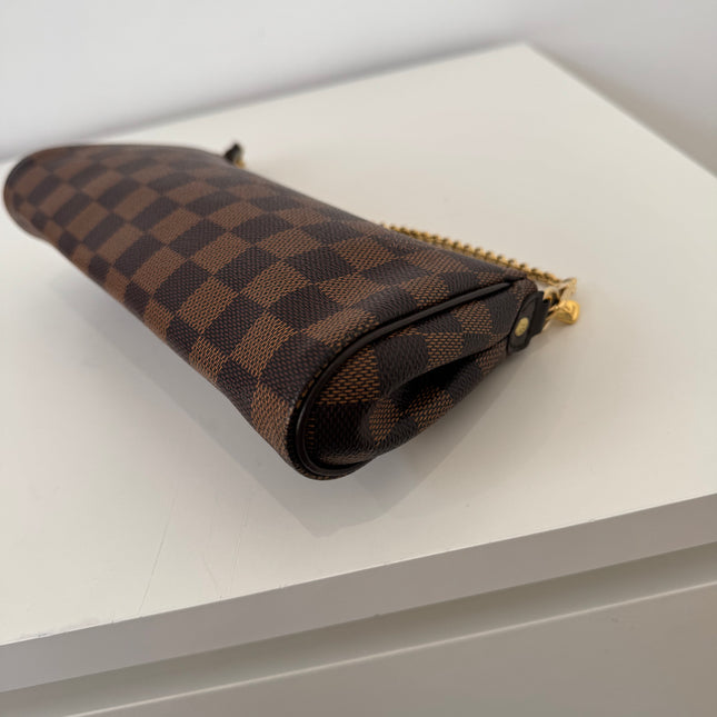 Sac pochette Eva damier ébène