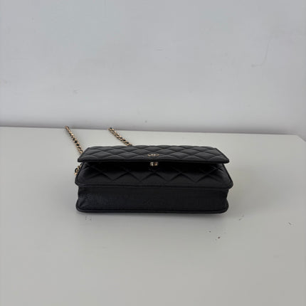 Sac Chanel Wallet on chain cuir caviar Noir