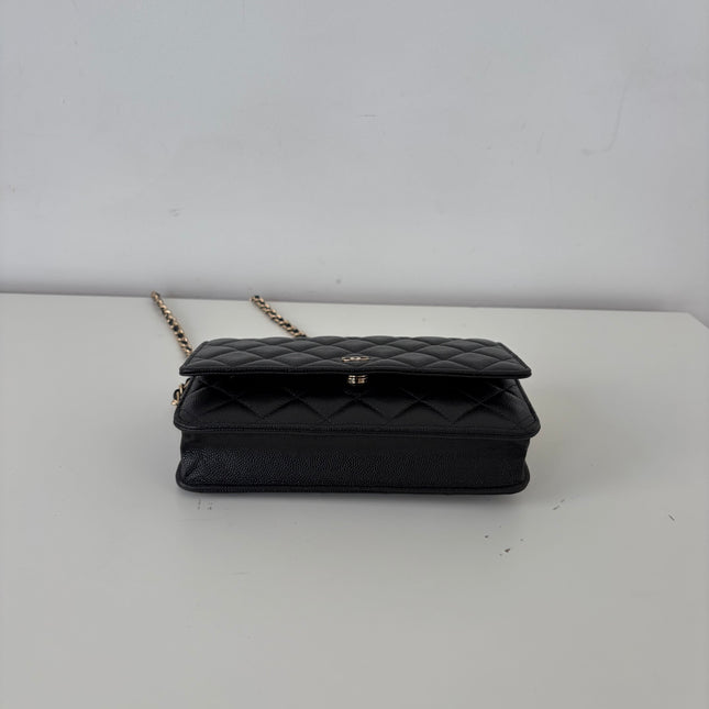 Sac Chanel Wallet on chain cuir caviar Noir