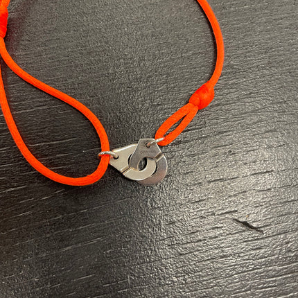 Bracelet Menottes Dinh Van Tissu Orange fluo