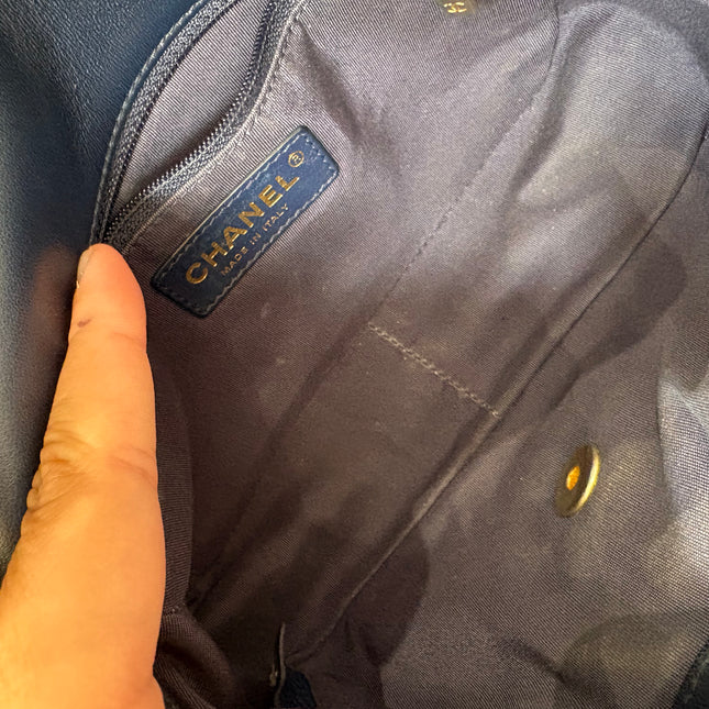 Sac Chanel Chevrons Mini Rectangle Marine