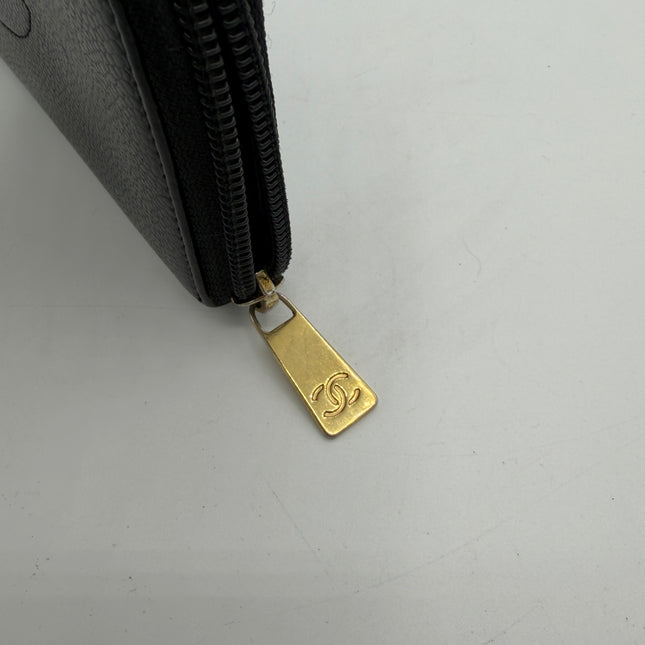 Portefeuille Chanel CC cuir grainé