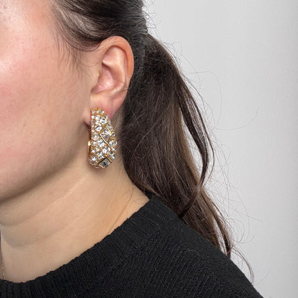 Boucles d’oreilles Dior Strass Clip