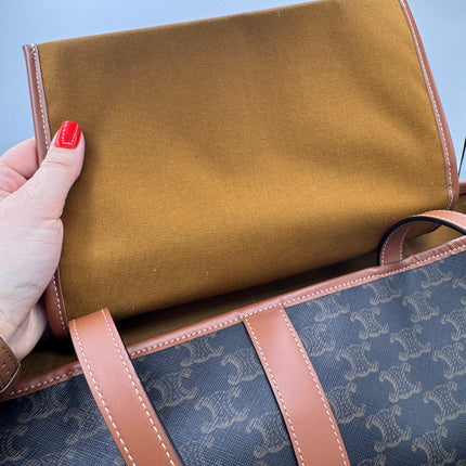 Cabas Celine Moyen Toile Triomphe
