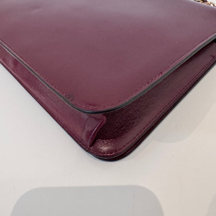 Sac Chanel Épaule Vintage Bordeaux