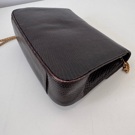 Sac Dior Vintage lézard marron