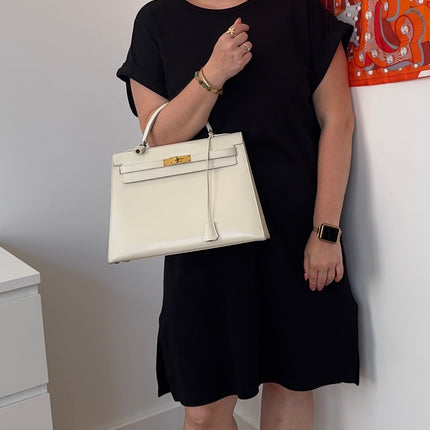 Sac Hermès Kelly 32 Blanc craie