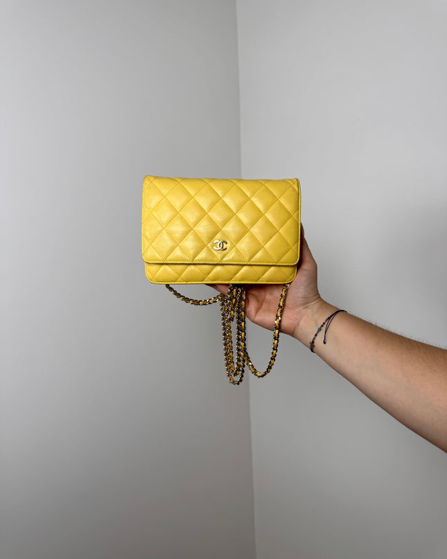 Sac Chanel Wallet on Chain Jaune