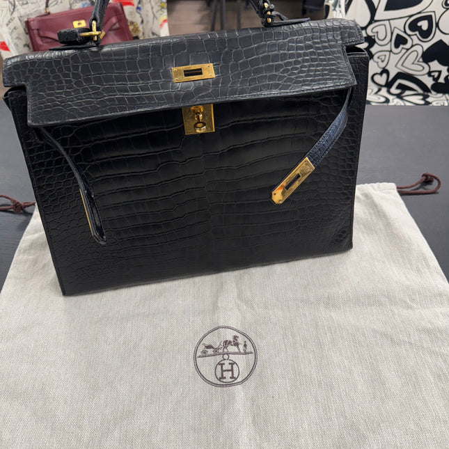 Sac Kelly 35 Hermès Cuir Croco