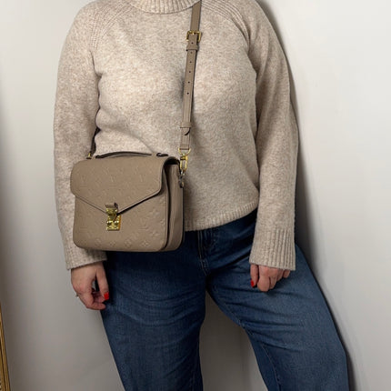 Sac Louis Vuitton Métis Cuir Empreinte tourterelle