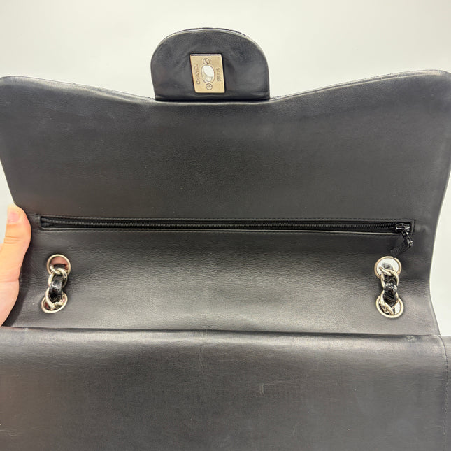 SAC CHANEL GRAND TIMELESS VERNIS NOIR