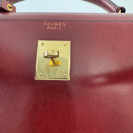 Sac Hermès Kelly 32 box Bordeaux