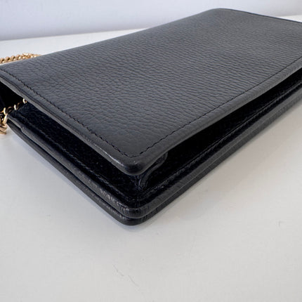 Sac Gucci Wallet on chain GG Marmont noir