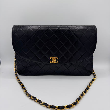 Sac Chanel classique flap grand bandoulière vintage