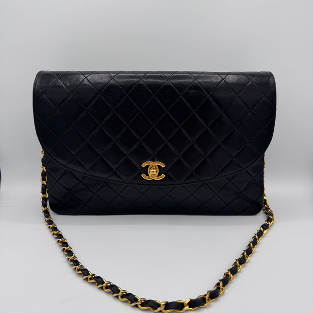 Sac Chanel classique flap grand bandoulière vintage