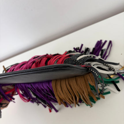Pochette Saint Laurent à franges