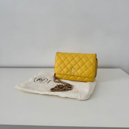 Sac Chanel Wallet on Chain Jaune