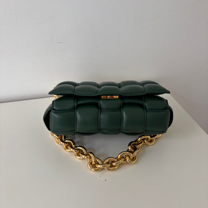 Sac Bottega Veneta cassette vert sapin