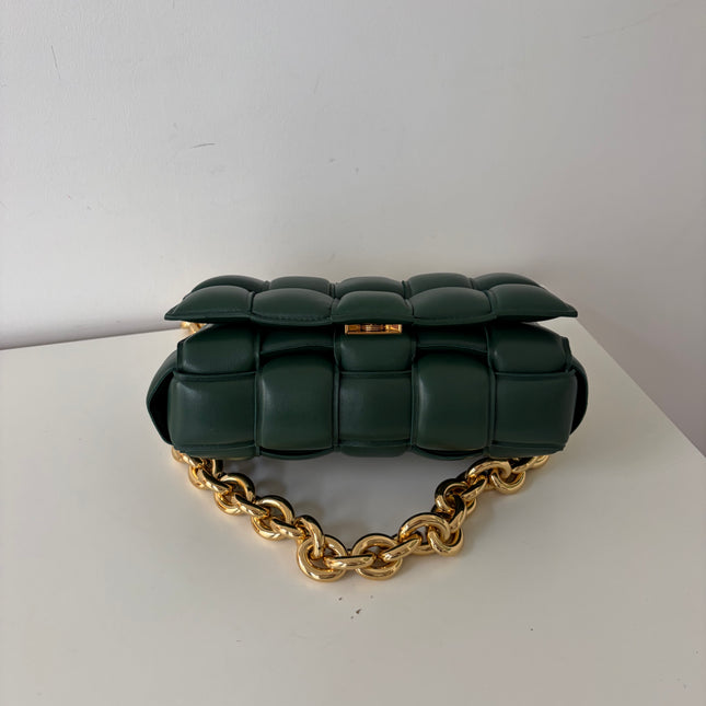 Sac Bottega Veneta cassette vert sapin