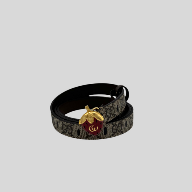 Ceinture Cuir Fraise Gucci