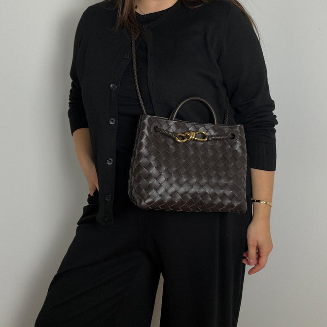 Sac Andiamo Petit Bottega Veneta Marron Fondant