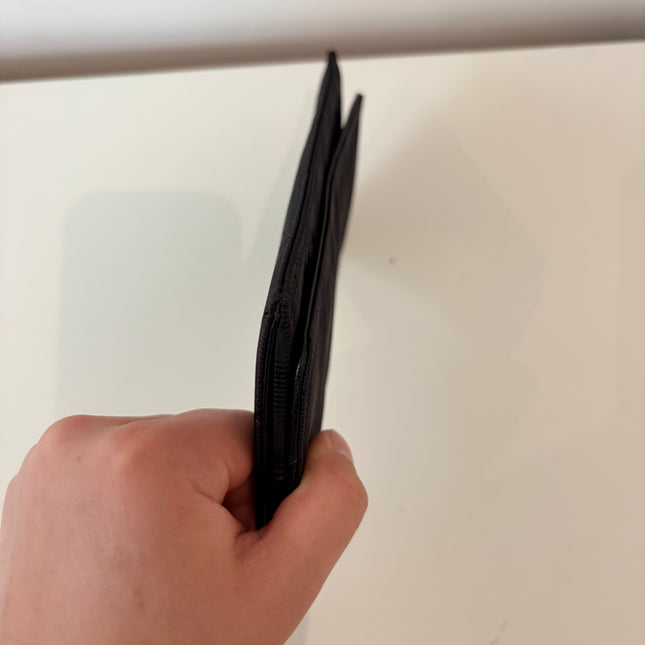 Portefeuille Chanel long en toile noir