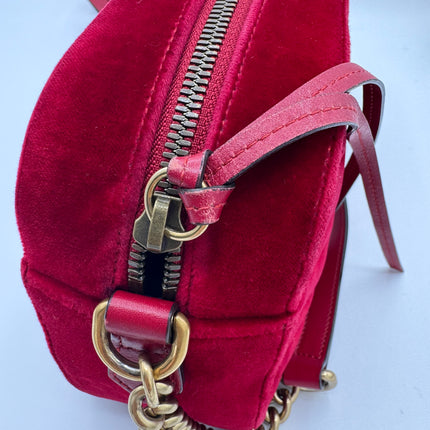 Sac Gucci GG Marmont Velours Velvet Rouge
