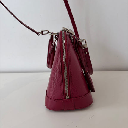 Sac Louis Vuitton BB Alma Cuir Épi Framboise